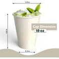 thumbnail image 3 of Crown Display 18 Oz Ivory Plastic Cups For Party Supplies 50 Pack, 3 of 7
