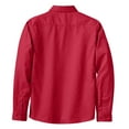 thumbnail image 6 of Womens Long Sleeve Easy Care Cotton/Polyester Shirt Red/Light Stone XL, 6 of 6