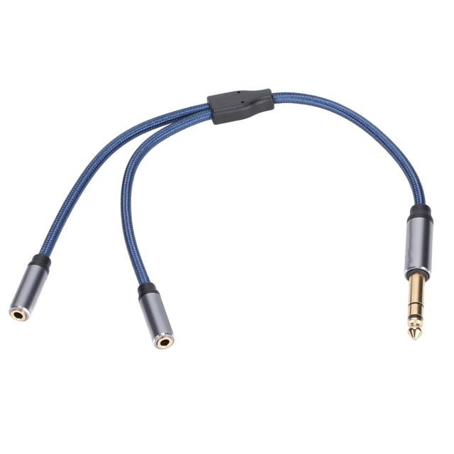 Cable adaptador de audio profesional dual hembra de 3,5 mm a macho de 6,35 mm