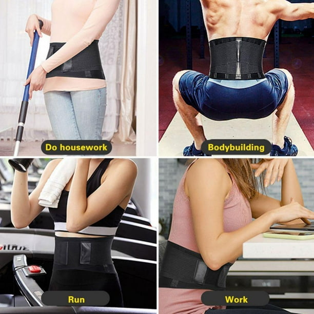 Men Waist Trainer Belt Waist Trimmer with5 Support Strip Protection for Athlete Weightlifting Squat