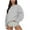 Gray, variant on Fall Fashion Must Haves Solid Color Long Sleeve Pullover Sweatshirt Tops for Women Cozy Fall Winter Essential Soft Sweatshirts Women Fall Clothes