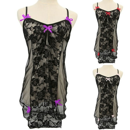

Limei Sleepwear Womens Chemise Nightgown Slip Lace Lounge Dress