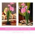 thumbnail image 6 of FENGGUIQU Pink Fake Flower Plant Decor for Dishes and Plates Plastic Restaurant Decoration 4Pcs, 6 of 7