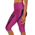 thumbnail image 5 of Effete Feline Claw Marks Scratch Yoga Capri Leggings (AOP), 5 of 8