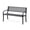 Black, variant on SOLLED 2-Person Metal Garden Bench, Heavy Duty Steel Patio Seating 790 Lbs Capacity, Weather Resistant Black with Geometric Backrest for Yard, Deck, Entryway,Black