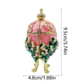 thumbnail image 2 of Vintage Enamel Easter Egg Jewelry Box - Hand-Painted Trinket Storage & Ring Holder, Unique Floral Keepsake Box for Collectors, Home Decor, and Gifting, 2 of 8