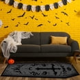 thumbnail image 6 of Halloween Coffin Shaped Bath Rug - Gothic Style Non- Floor Mat for Bathroom, Bedroom or Living Room, Soft Plush 51x23.62 Inch Dark Decor Carpet for Spooky Home Party Decorations, 6 of 6
