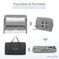 thumbnail image 7 of Dream On Me Calypso Portable Bassinet with Wheels, Adjustable Height, Gray, 7 of 7