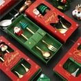 thumbnail image 6 of THLKIF Christmas Forks and Spoons Set, 2/4-Piece Stainless Steel Cutlery with Dessert Spoons and Fruit Forks for Xmas Dinner, Includes Gift Box, for Holiday Meals, 6 of 9