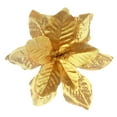thumbnail image 4 of 1pc Christmas Tree Decorative Fake Flower Artificial Glitter Flower Head Xmas Decoration - Gold, 4 of 10