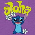 thumbnail image 2 of Girl's Lilo & Stitch Aloha Wavy Text  Graphic Tee Purple Berry X Large, 2 of 4
