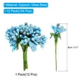 thumbnail image 2 of Uxcell Mini Artificial Pip Berry Picks Bunch, Fruit Flower Stamens for Craft DIY Wedding Floral, Blue 144Pcs, 2 of 6