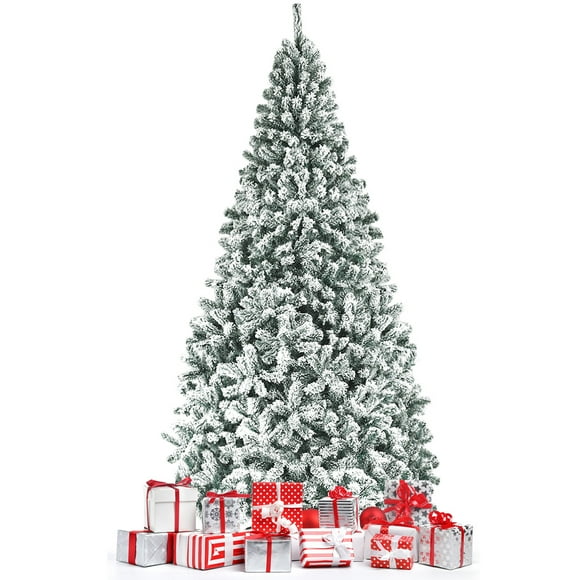 Patiojoy Arbre de Noël Enneigé de 9 Pi avec 1498 Pointes Articulées de Qualité Supérieure, Arbre Artificiel Non Éclairé