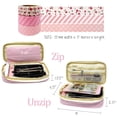 thumbnail image 2 of allydrew Large Capacity Pencil Case, Expandable Pencil Pouch with 3 Washi Rolls, Pink, 2 of 6