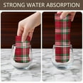 thumbnail image 4 of 2 Pcs Funny Kitchen Towels,Red and Green Christmas Plaid Pattern Microfiber Dish Towels,Kitchen Tea Towels,Kitchen Towel Set (18" X 26"), 4 of 7