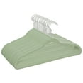 thumbnail image 2 of (2 pack) Better Homes & Gardens Non-Slip Velvet Adult Clothing Hangers, Green, 30 Count, 2 of 6