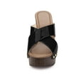 thumbnail image 6 of BLISSFUL STEP Platform Sandals Crisscross Strap Chunky Heels Sandals for Women, 6 of 6
