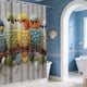 thumbnail image 5 of Cortina de ducha con estampado de bordado falso | Decoración de baño impermeable y antimoho con diseños de animales | 180 x 180 cm, 5 of 6