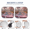 thumbnail image 4 of Lsque Vintage Pink Drive View 2 PCS Windshield Sun Shade | CarFoldable Window Covers | Car Accessories Reflect UV for Universal Cars SUV Truck | Large, 4 of 7