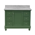 thumbnail image 4 of Bella 42" Bathroom Vanity with Sage Green Cabinet and Carrara Marble Top, 4 of 6
