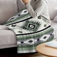 thumbnail image 3 of Sage Green Boho Blanket Soft Cozy Warm Throw Blanket for Couch, Plush Fuzzy Flannel Fleece Blankets for Sofa, Southwestern Ethnic Aztec Retro Geometric Bed Blankets Lightweight Gifts for Men, 30"x40", 3 of 9