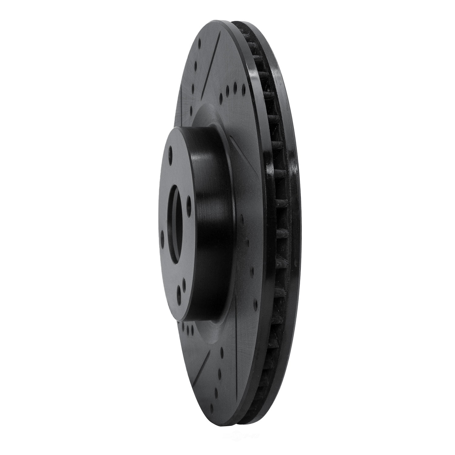 Dynamic Friction Company 633-80074L DFC Brake Rotor - Drilled And Slotted - Black