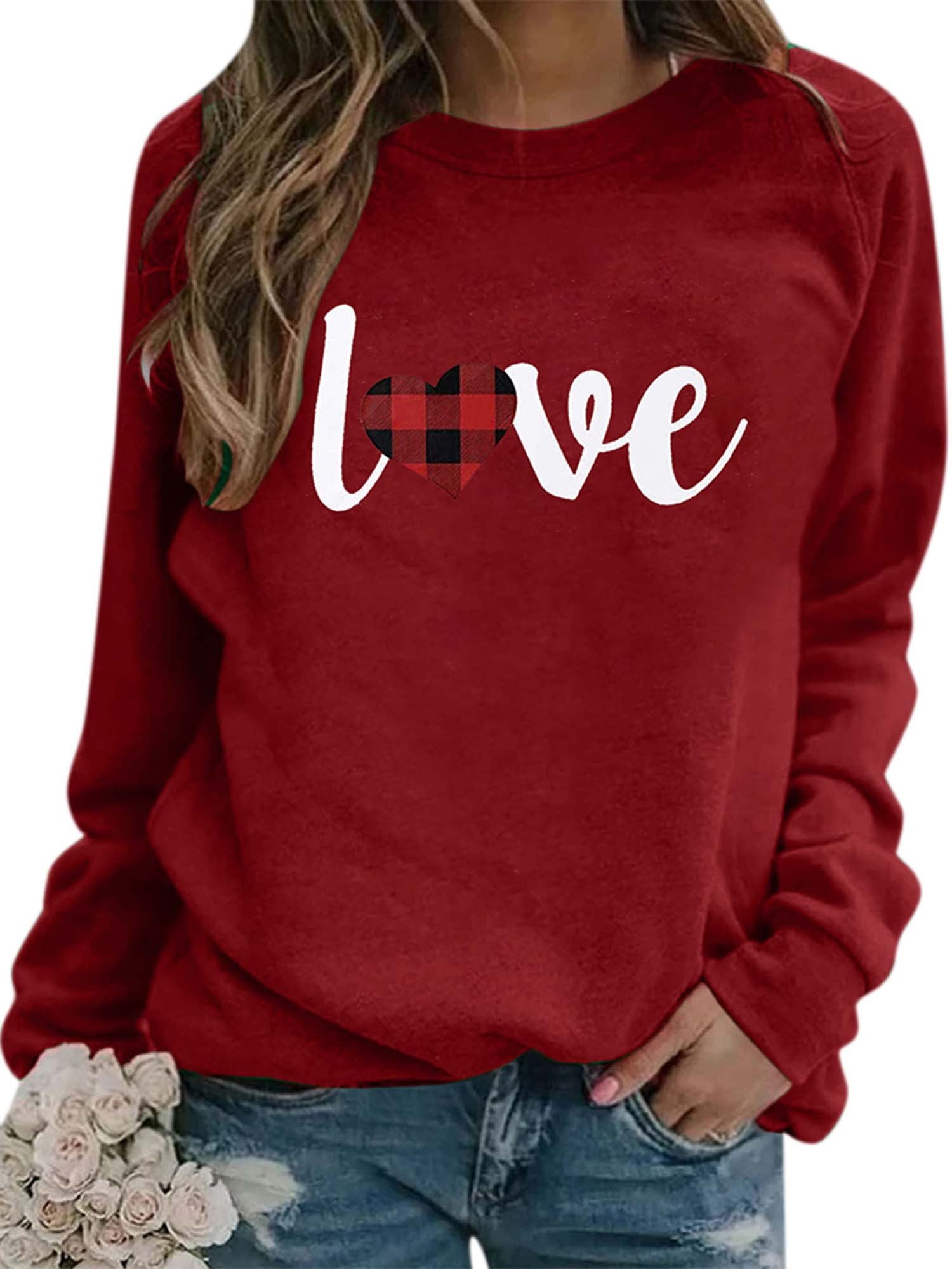 Valentines day long sleeve shirts Clearance