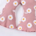thumbnail image 6 of Faraee Toddler Baby Summer Clothes for Girls Bow Tie Sleeveless Ribbed Crop Tops and Floral Print Bell Bottom Flare Pants Outfit 6 12 18 24 Months 2T 3T 4T 5T Pink, 6 of 7