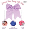 thumbnail image 4 of Motique Accessories Jumbo Bow Pony with Tails for Adult Females and Girls (Neon Yellow), 4 of 5