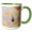 Green/White, variant on 3drose, Costa Rica. Male Talamanca Hummingbird, Feeding, 11oz Two-tone Red Mug