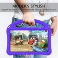 thumbnail image 5 of SaniMore Shockproof Kids Case for Samsung Galaxy Tab A 8.0 2019 Without S Pen Model (SM-T290 Wi-Fi, SM-T295 LTE), Kiddie Series Light Weight Convertible Handle Stand Child Teens Friendly Cover, Purple, 5 of 7