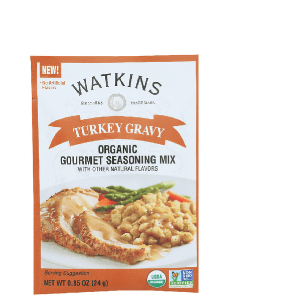 Watkins Gourmet Turkey Gravy Seasoning Mix with Natural Spices, 0.87 oz [Pack of 12]