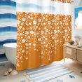 thumbnail image 5 of No Hook Shower Curtain, Weeping Flowers Shower Curtains for Bathroom with See Through Top Window, Orange Spring Floral Botanical Art Aesthetics Waterproof & Washable Bath Curtain 66"x72", 5 of 9