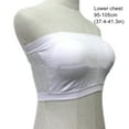 thumbnail image 4 of Soutien-gorge Sans Fil Sans Bretelles Bandeau Rembourré Tube Top Intime avec Bonne Élasticité Style Basique pour Robe de Soirée Dos Creux Blanc, 4 of 6