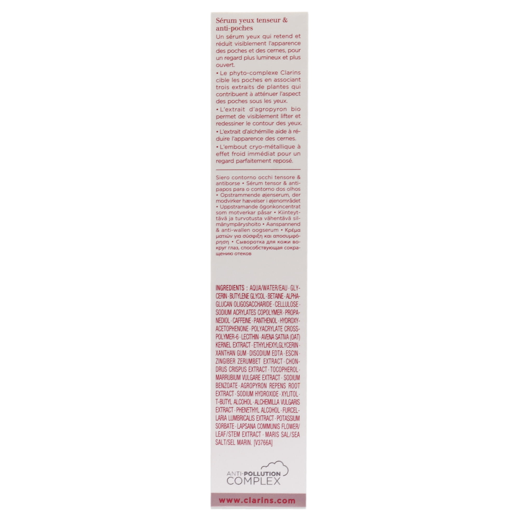 V Shaping Facial Lift Eye Concentrate by Clarins for Women - 0.5 oz Serum