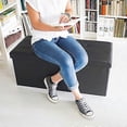 thumbnail image 3 of Bench with storage space in artificial leather, 3 of 5
