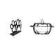 thumbnail image 1 of Servilletero de hierro,Soporte para servilletas con forma de pata,color negro,Dispensador de toallas de papel,soporte para pañuelos de papel independiente,Plato de dulces,Dulcero de cristal, 1 of 8