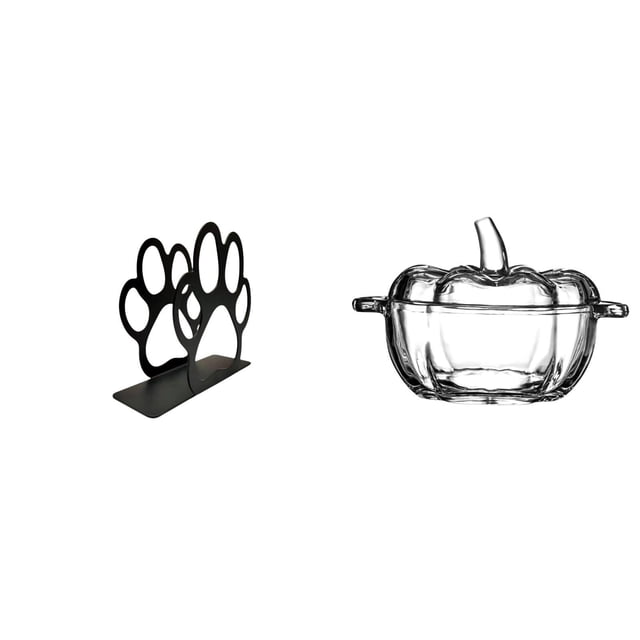 Organizador De Pañuelos Con Forma De Huella De Perro Y Tarro De Cristal Con Tapa Para Dulces Y Galletas Con Forma De Calabaza, Ideal Para Decorar El Hogar, Picnics O Cafeterías Con Estilo Y