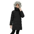 thumbnail image 3 of Wantdo Girls' Winter Coat Recycled Waterproof Long Winter Jacket with Faux Fur Hood Black 10/12, 3 of 10