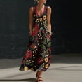 thumbnail image 3 of STETMN Boho Maxi Dress for Women Deep V Neck Tank Dress Floral Print Long A-line Vacation Dresses, 3 of 8