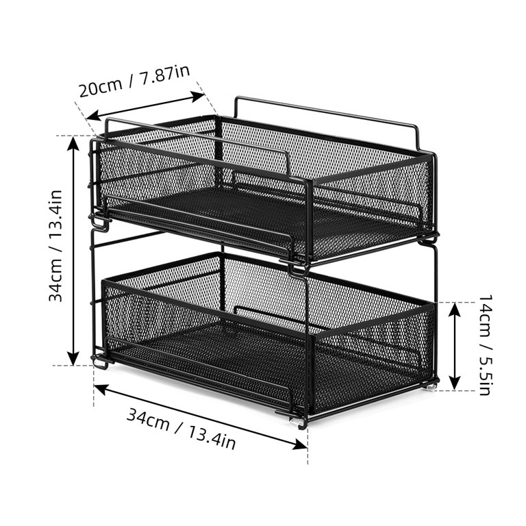 CACAGOO Under Sink Organizers and Storage, 2-Tier Sliding Cabinet