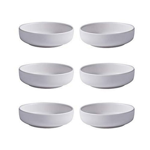Colias Wing 3.5 Inch Simple Style Single Color Pattern Stylish Design Multipurpose Porcelain Side Dish Bowl Seasoning Dishes Soy Dipping Sauce Dishes-Set of 6-Black/Blue/White
