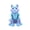 Blue, variant on 3D printed little wolf integrated model with tail and head joints, movable ornaments, gifts, home desktop decorations