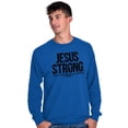 thumbnail image 5 of Jesus Strong Philippians 4:13 Bible Long Sleeve TShirt Men Women Brisco Brands L, 5 of 6