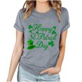 thumbnail image 2 of Qiopertar T-Shirt Décontracté à Manches Courtes Col Rond Imprimé Saint Patrick pour Femmes Grandes Économies de Vacances! Offres de la Semaine Liquidation, 2 of 4