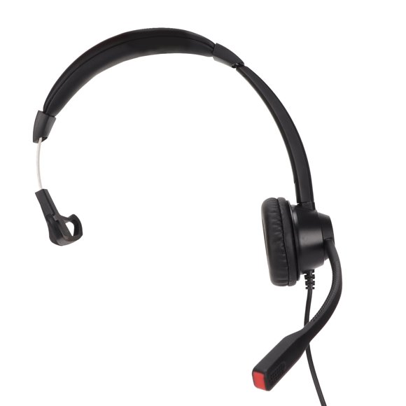 RJ9 Telephone Headset, Lightweight Flexible Headband Soft Earmuffs Sturdy Structure Corded Business Headphone With Mic For Landline For Call Center