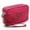 Wine red, variant on Portable Retro Solid Color Simple Cosmetic Bags Fabric Phone Purse Korean Style Wallets Wrinkle Clutch Bag Women Wallets Three Zippers Bags WINE RED