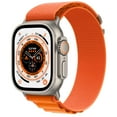 thumbnail image 1 of Open Box Apple Watch Ultra 49mm GPS + Cellular Titanium Case - Orange Alpine Loop Band Medium, 1 of 1