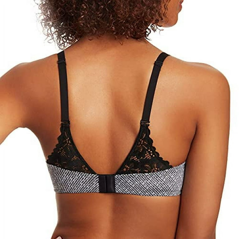 Maidenform One Fab Fit Underwire Bra, Microfiber T-Shirt Bra, Full-Coverage  Convertible Bra, Lightly Padded Bra for Everyday, Watercolor Houndstooth