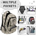 thumbnail image 3 of Bulopur Camo Fish Print Kids Backpack Set 4 Pcs Waterproof Lightweight Kids School Bag with Lunch Bag, Pencil Case and Water Bottle Cover for Boys, 3 of 7